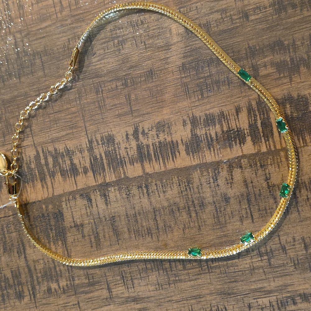 Chan Luu Gold Necklace with Green Accents